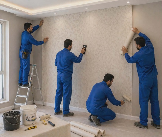 دهان جده تركيب ورق جدران بجدة